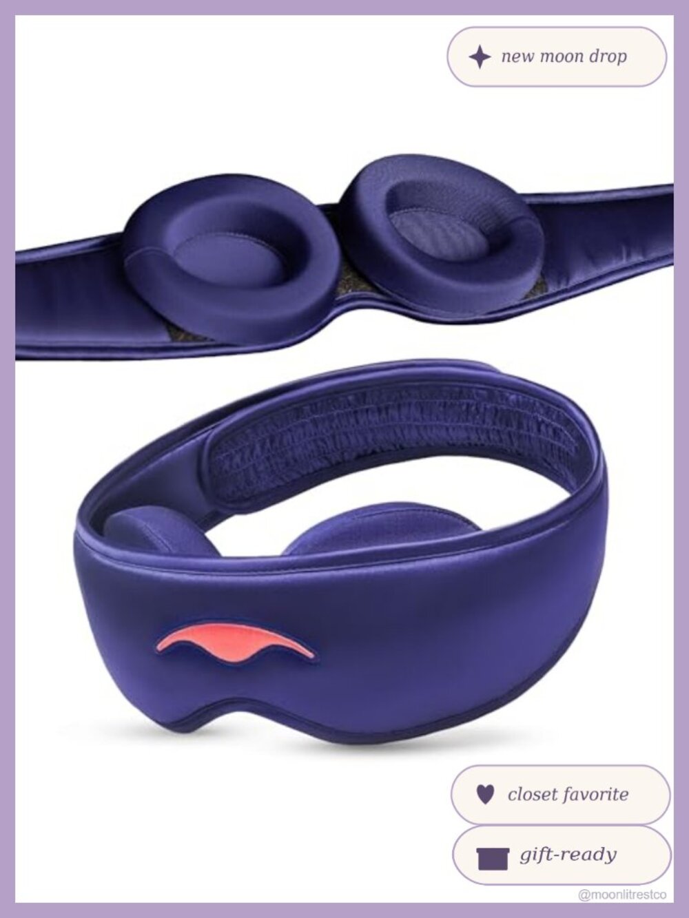 Silk Sleep Mask Premium 22 Momme Blackout Adjustable Eye Mask Washable